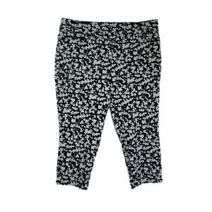Jasmine & Juliana Black & White Floral Pull On Pants